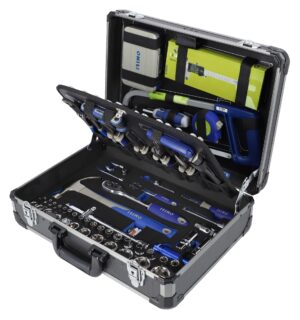 8414909245417_1 Aluminium tool case filled with tools, 145 pcs