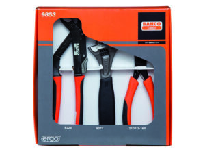 9853 Tööriistade kmpl 3 osa - 2101G-160 lõiketangid, 8224 liugühendusega tangid, 9071 tellitav võti