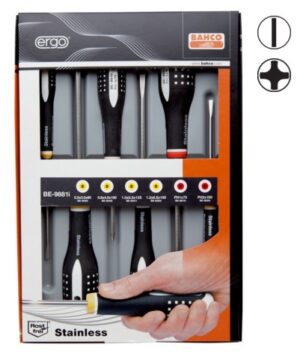 BE-9881I INOX Kruvikeerajate komplekt ERGO™ 6 osa - SL3,0/4,0/5,5/6,5; PH1/2
