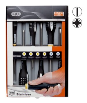 BE-9882I INOX Kruvikeerajate kmpl. ERGO™ 6 osa - SL3,0/4,0/5,5/6,5; PZ1/2