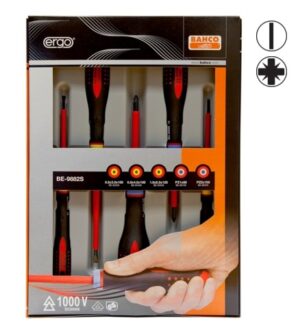 BE-9882S Elektriku kruvikeerajate kmpl. ERGO™ 5 osa - SL3,0/4,0/5,5; PZ1/2 - 1000V VDE