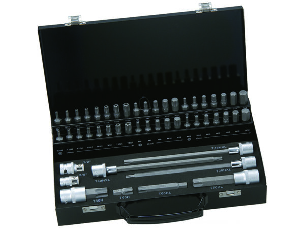 BE5049 Otsakute komplekt 10mm 49 osaline TR, HEX, XZN M