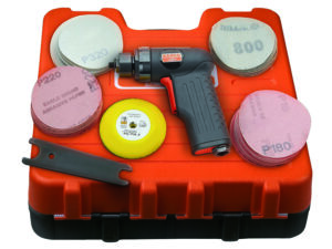 BP204k Suruõhu lihvija püstolkäepidemega, 77mm Velcro® tallaga, 15000rpm 250W. Kmpl 70 kettaga