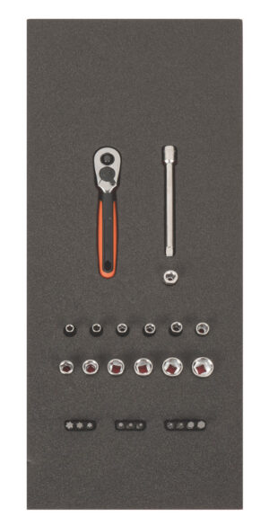 FF1E2011EH 1/4" S-Line padrunvõtmete ja otsakute kmpl 25 osa Fit&Go 1/3 - narre - padrunvõtmed 4-13mm - 100mm pikendus - 1/4" otsakute adapter - 10x 1/4" otsakut