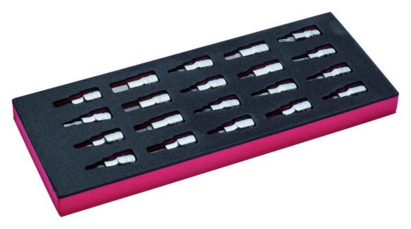 FF1E2209 Kuuskant, torx ja XZN padrunotsakute kmpl, 20 osa 1/3 vahtaluses