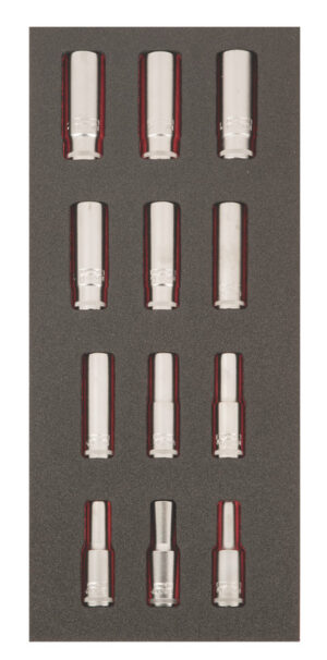 FF1E2215EH 1/2" pikkade padrunvõtmete kmpl 12 osa Fit&go 1/3 - 10-21mm