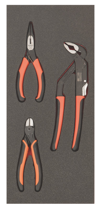 FF1E4003EH Tangide kmpl 3 osa Fit&Go 1/3 - 160mm koonusmokktangid - 160mm lõiketangid - 250mm liugühendusega tangid