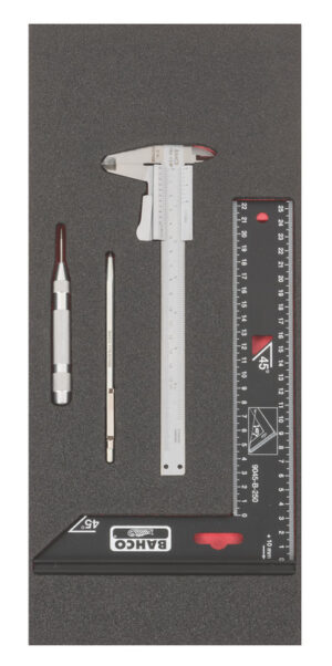 FF1E5012EH Mõõte ja märkevahendite kmpl 4 osa Fit&Go 1/3 - automaat kärn - märkenõel - nurgik 250mm - nihik