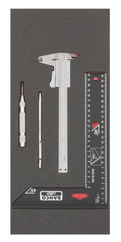 FF1E5012EH Mõõte ja märkevahendite kmpl 4 osa Fit&Go 1/3 - automaat kärn - märkenõel - nurgik 250mm - nihik