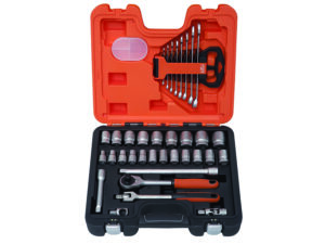 S350AF Padrunite ja lehtsilmusvõtmete kmpl 1/2" 35 osa tollmõõdus