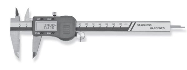 SC230.218 Digitaalne nihik mudel 230 150x40mm 0,01mm DIN 862, suure ekraaniga, kõvasulam otsadega
