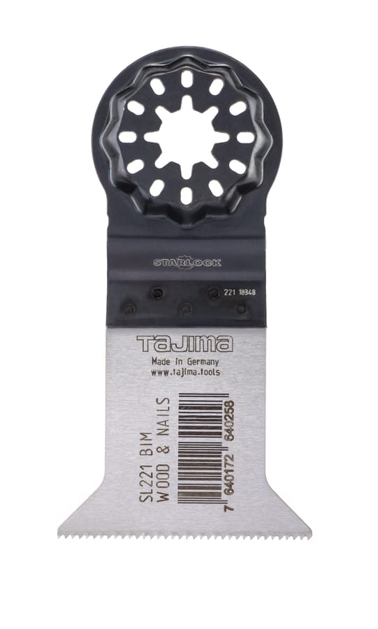 SL221BIM Tajima Starlock multitööriista saetera bimetall 50x50mm, naeltega puidule