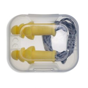 UV2111235 Reusable ear plugs with cord Uvex Whisper Supreme, yellow, SNR 30dB, size L, in a plastic mini box