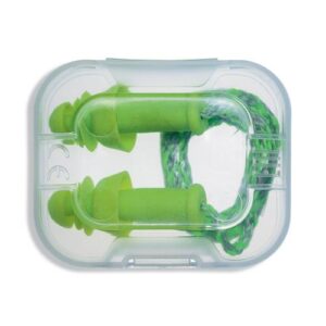 UV2111238 UVEX Ear plugs, reusable, Whisper+, corded with a storage box. SNR: 27dB, lime
