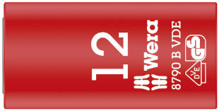 WE05004956001 Wera VDE Zyklop 3/8" drive socket 12.0 x 46.0 mm