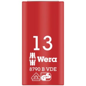 WE05004957001 Wera VDE Zyklop 3/8" drive socket 13.0 x 46.0 mm