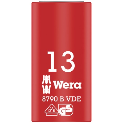 WE05004957001 Wera VDE Zyklop 3/8" drive socket 13.0 x 46.0 mm