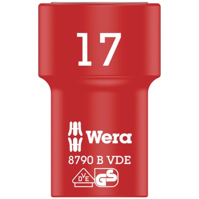WE05004961001 Wera VDE Zyklop 3/8" drive socket 17.0 x 46.0 mm