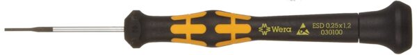 WE05030100001 s/driver for slotted screws 1578 A ESD Micro 0,25 x 1,2 x 40 mm
