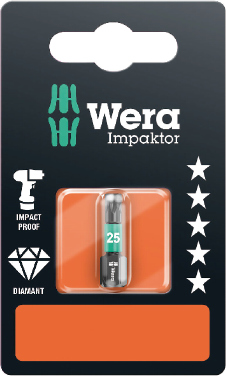 WE05073925001 Wera 867/1 Impaktor otsak TX 25 x 25mm