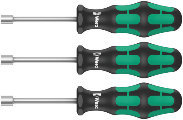 WE05134275001 Wera 395 H0/3 Sanitary Nutdriver set of 3 with Hollow shaft