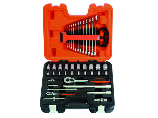 s410 Padrunite ja lehtsilmusvõtmete kmpl 1/4" ja 1/2" 41osa