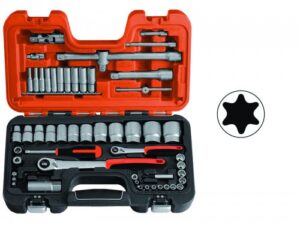 s560 Padrunite ja võtmete kompl. 4-32mm 1/4"+ 1/2" 56 osa